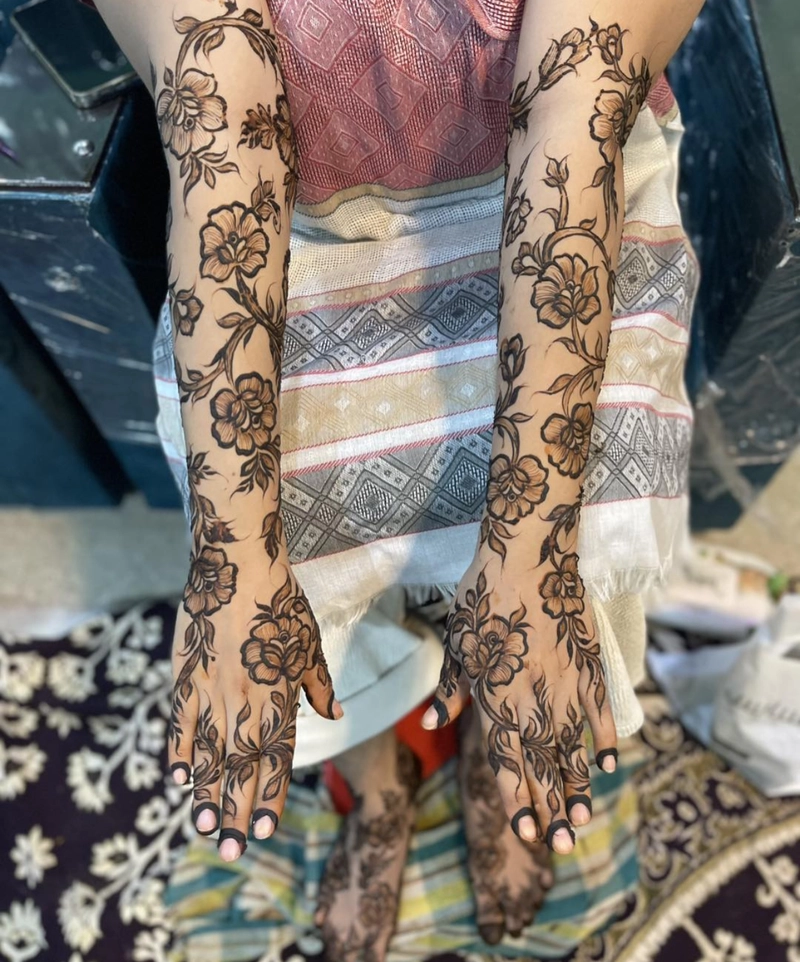 easy khafif mehndi design