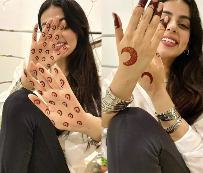 eid mubarak chand mehndi design