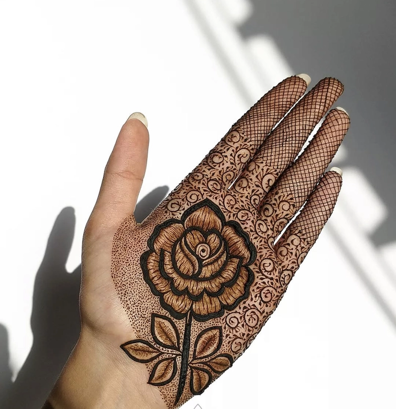 flower instagram rose mehndi design back hand