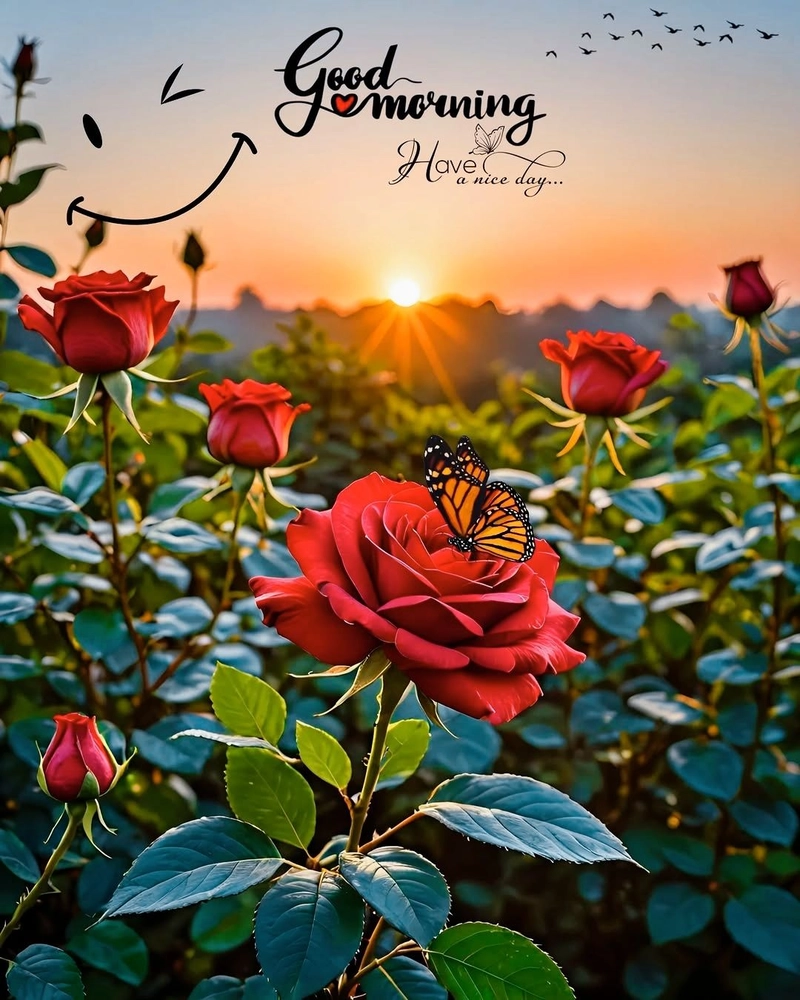 good morning beautiful rose flowers