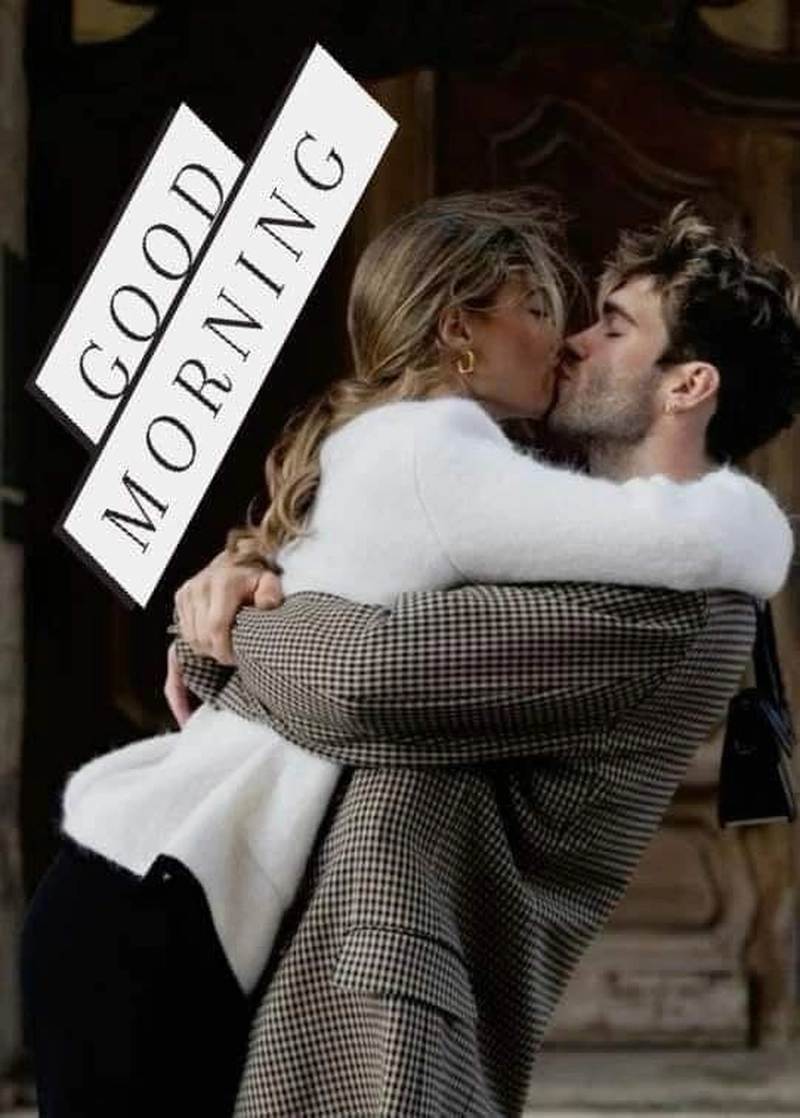 good morning couple images kiss