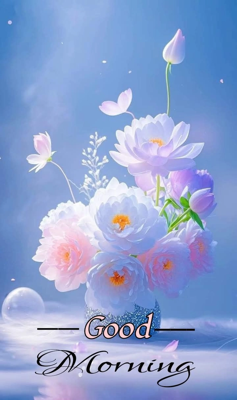 good morning with beautiful flowers