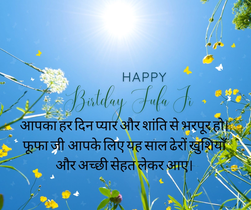 happy birthday fufa ji wishes in hindi text