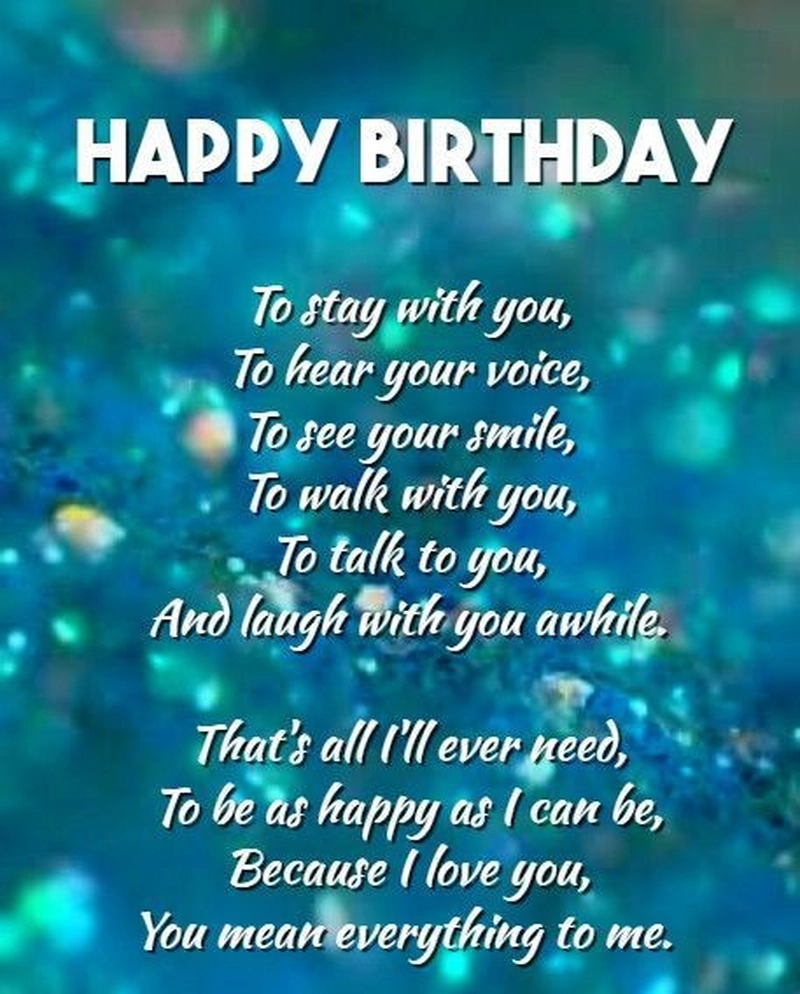 happy birthday love poem