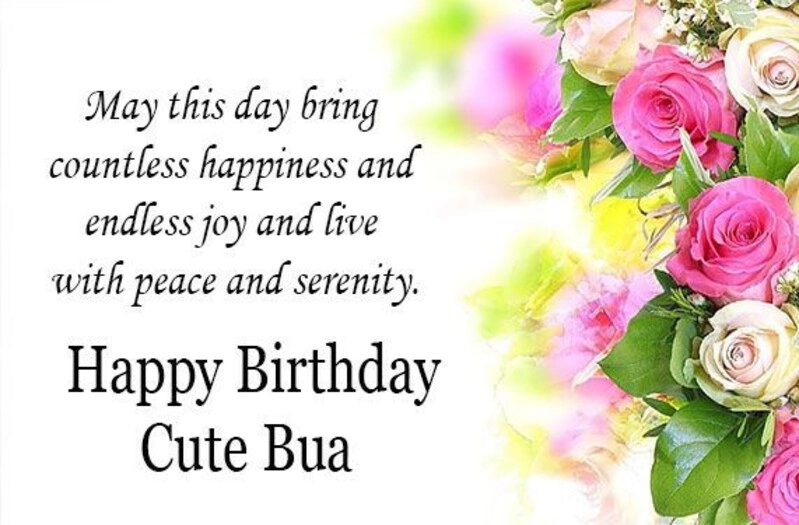 heart touching birthday wishes for bua ji in english