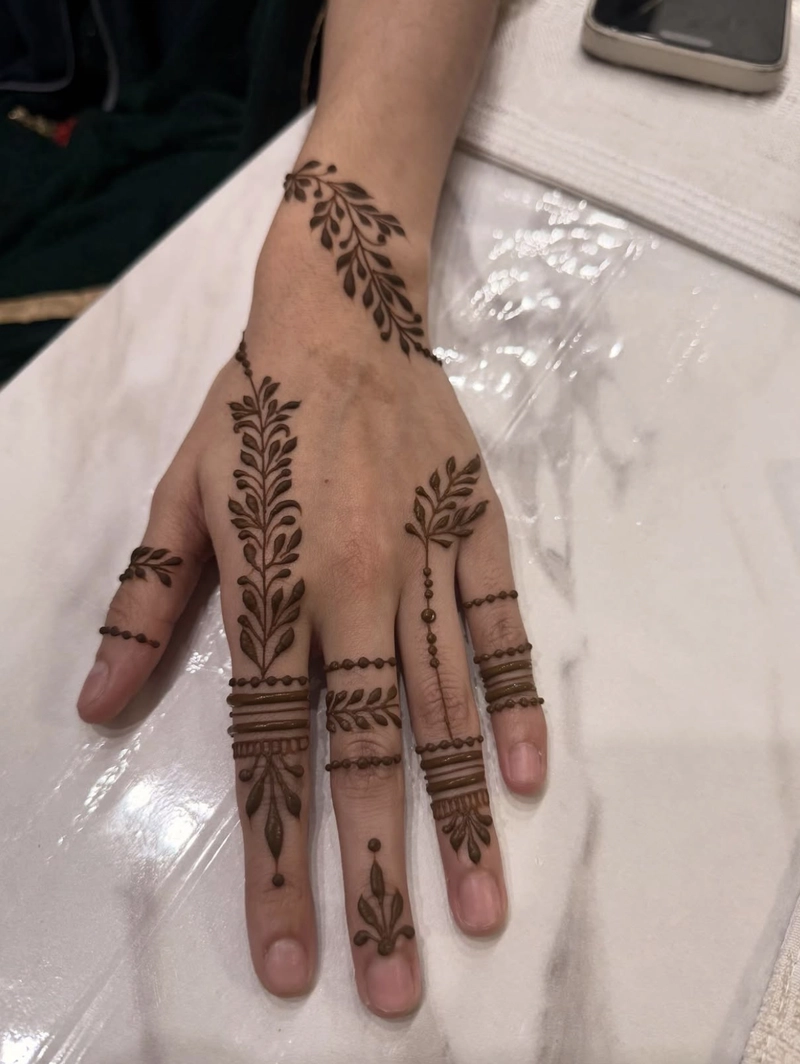 indian simple mehendi design