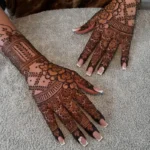 pakistani royal back hand mehndi design