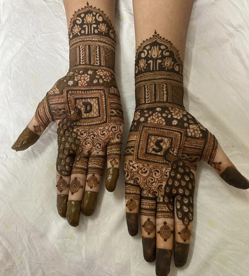 peacock mehndi designs