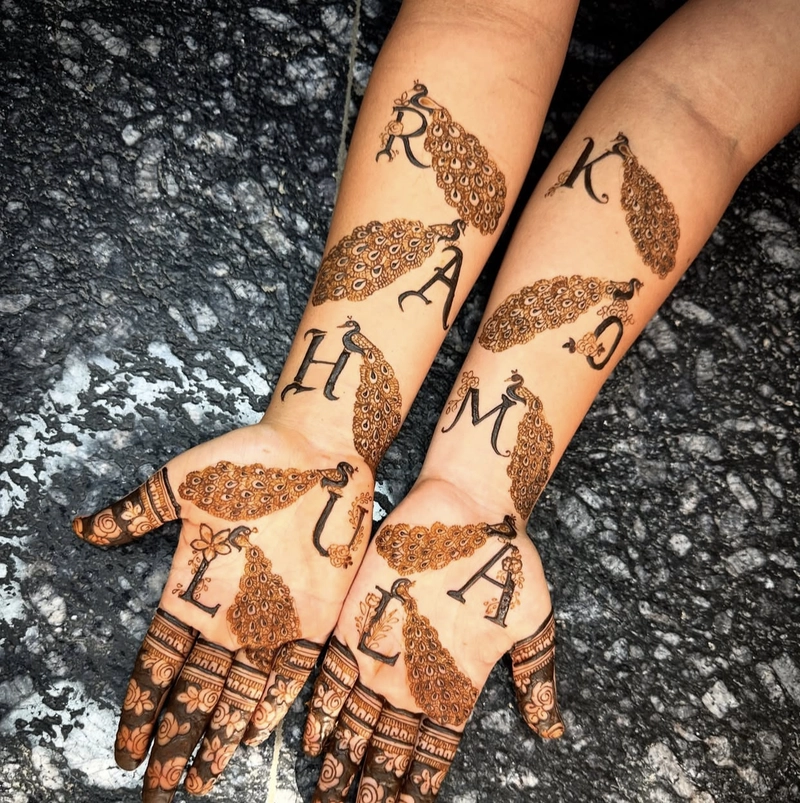 peacock mehndi