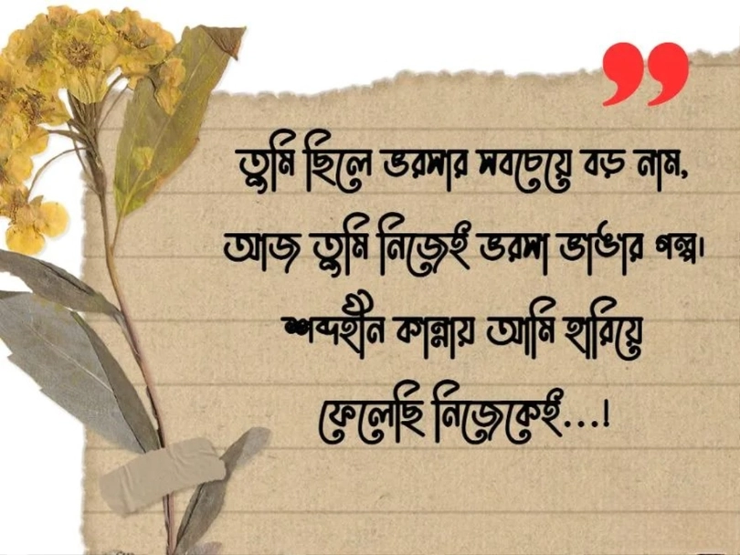 romantic heart touching love quotes in bengali
