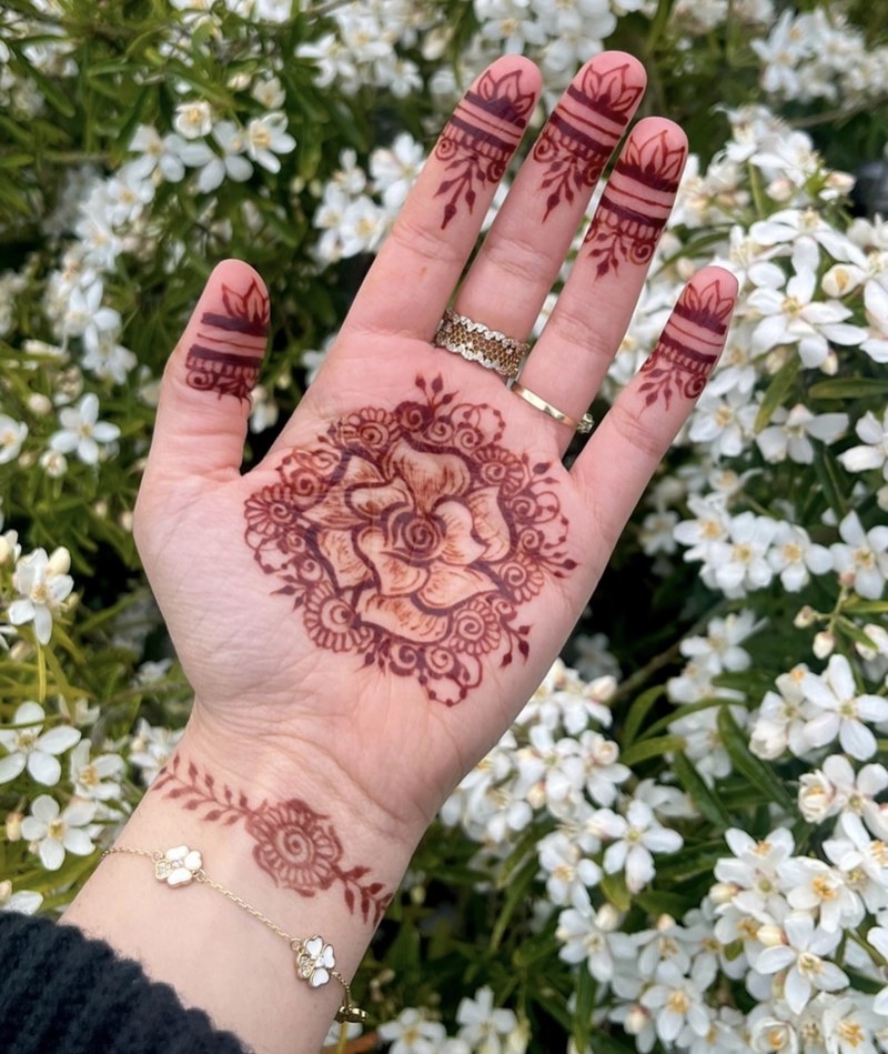 rose flower back hand flower mehndi design easy