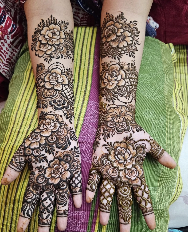 rose mehndi instagram stylish khafif