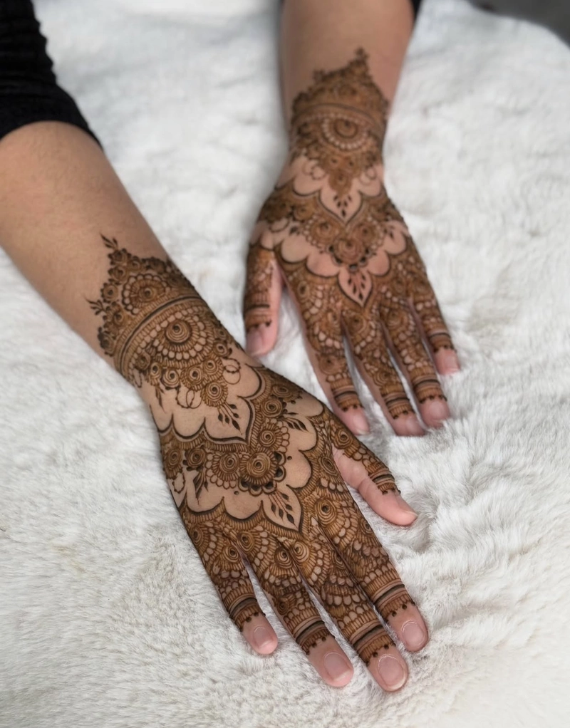 royal back hand mehndi design simple and beautiful