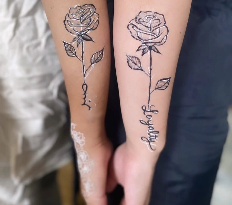 simple arabic rose flower stylish back hand mehndi design