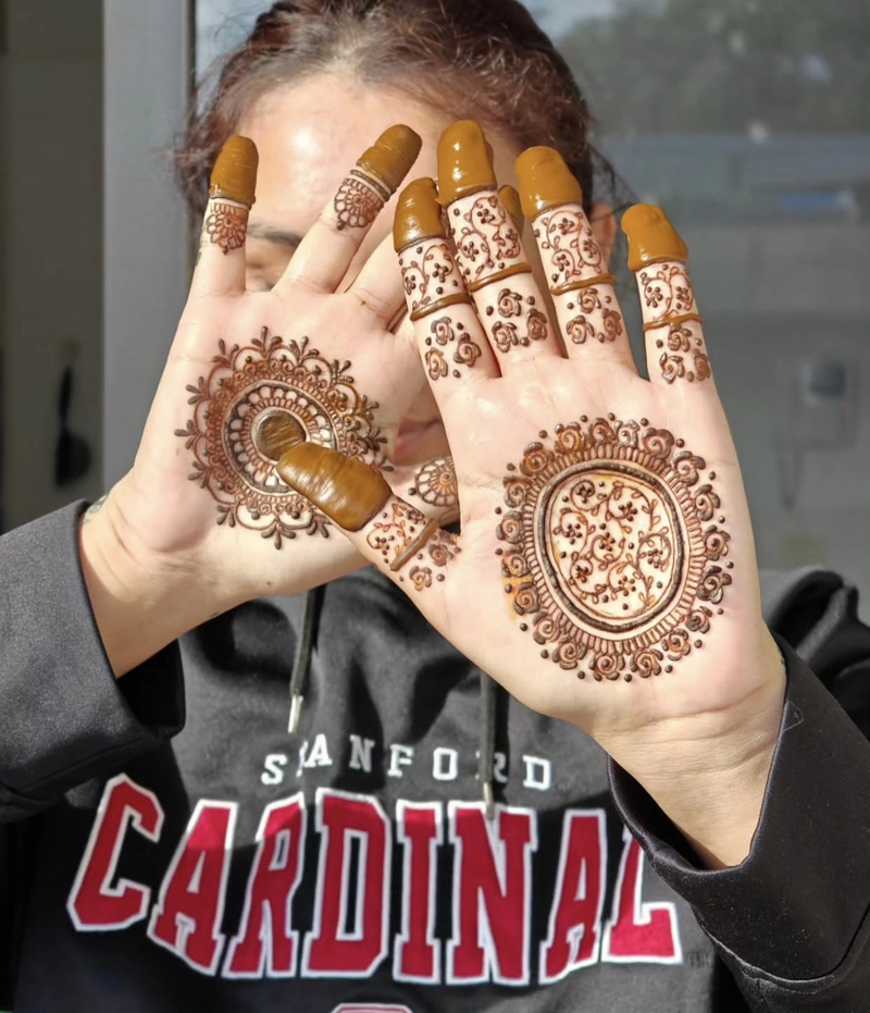 simple gol chand mehndi design