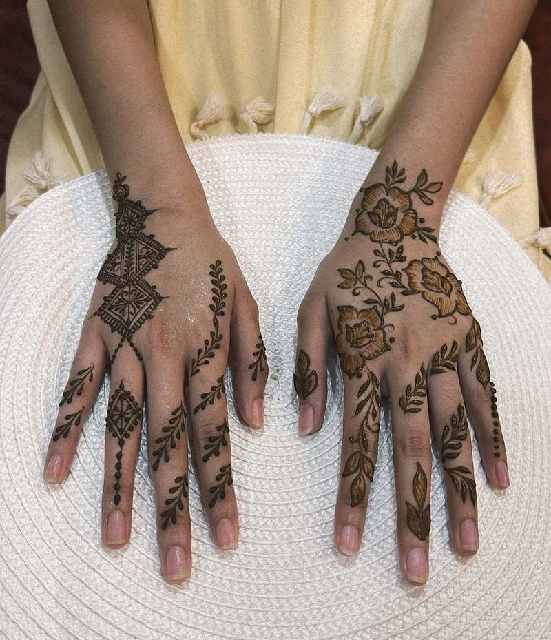 simple mehndi design on eid