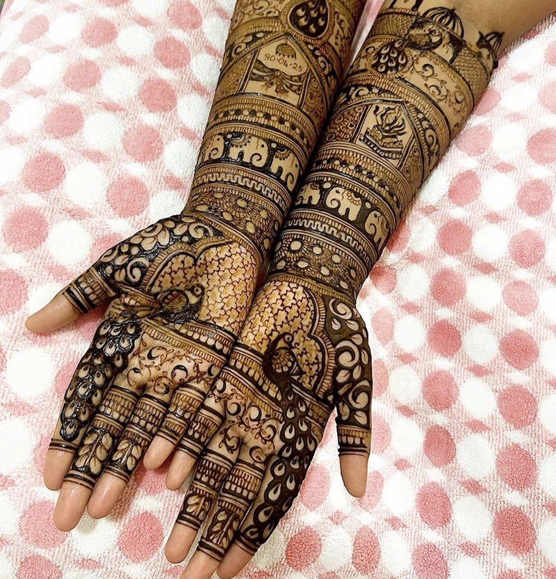 tattoo royal peacock mehndi design