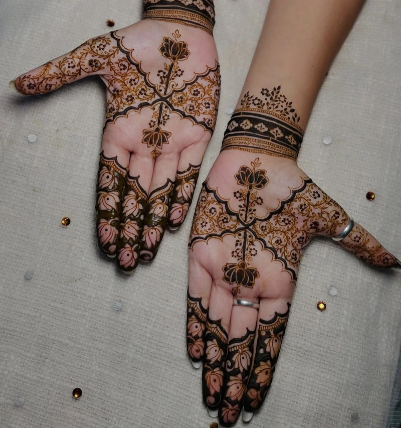 teej mehndi design simple