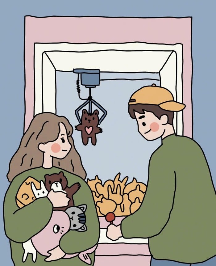 cartoon couple dp image