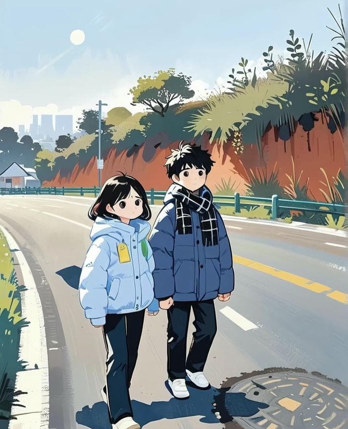 cool cartoon couple dp