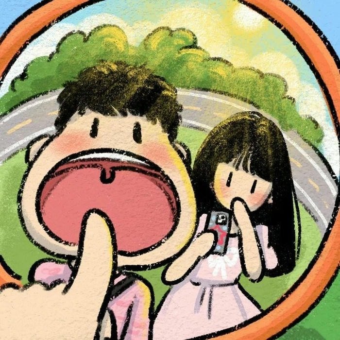 cute cartoon couple dp