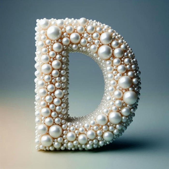 glowing edge d initial