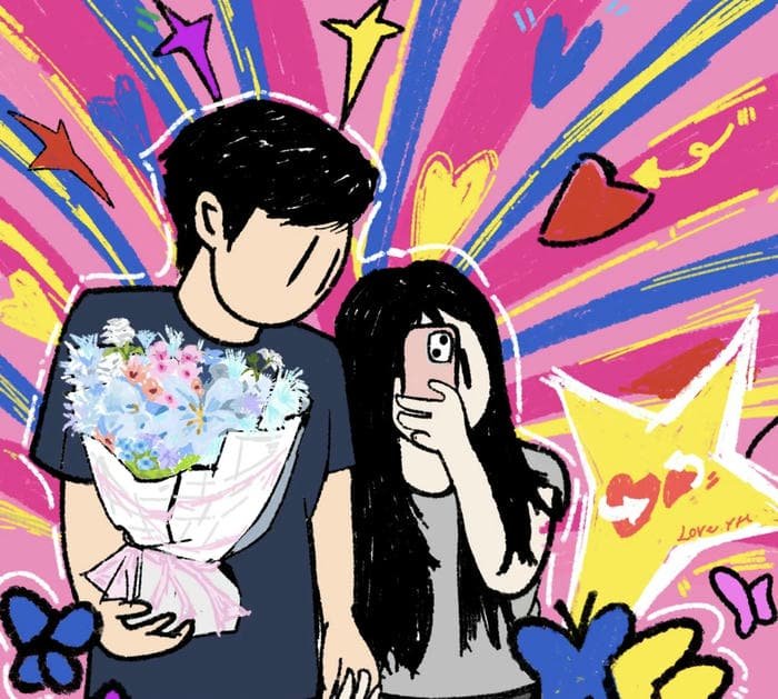 hd cartoon couple dp