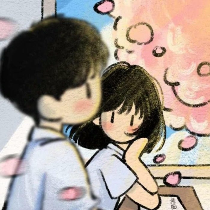 love cartoon couple dp