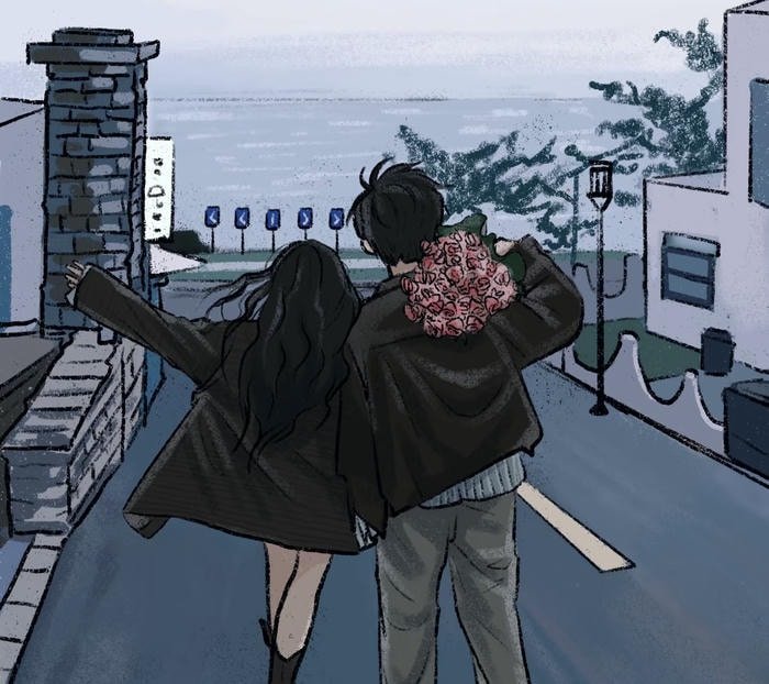 lovely cartoon couple dp