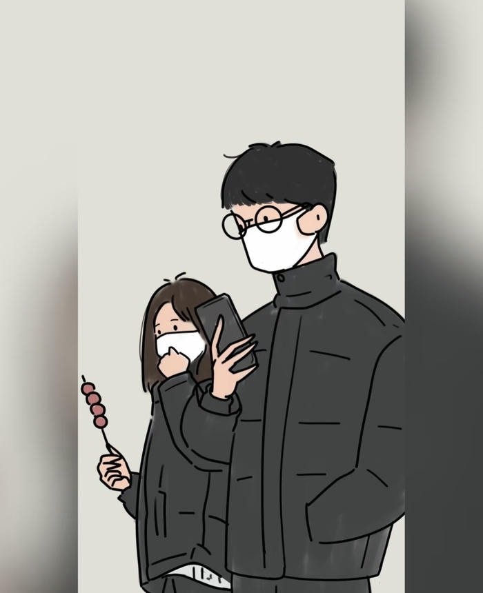 romantic cartoon couple dp