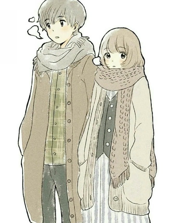 sweet cartoon couple dp