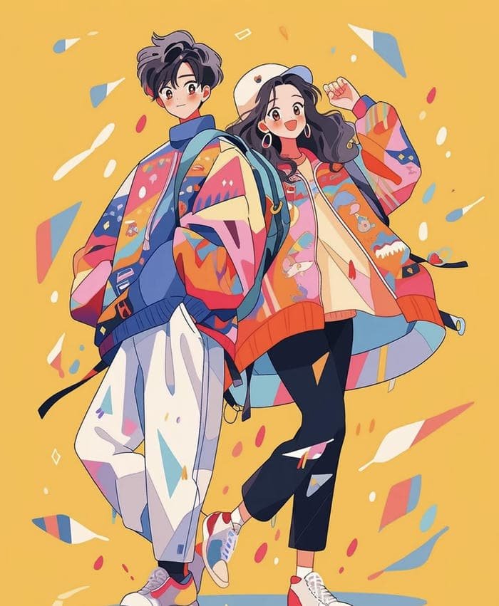 vintage cartoon couple dp