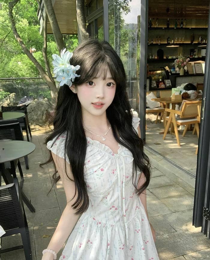 delicate girl profile shot